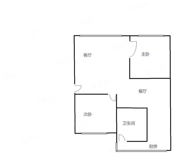 汇宇花园2室2厅1卫96㎡南北73万