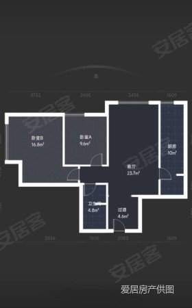 华远君城(东区)2室2厅1卫89.68㎡西北118万