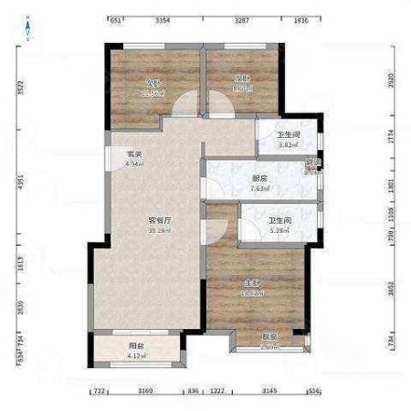 康桥原溪里2号院3室2厅2卫123.46㎡南85万