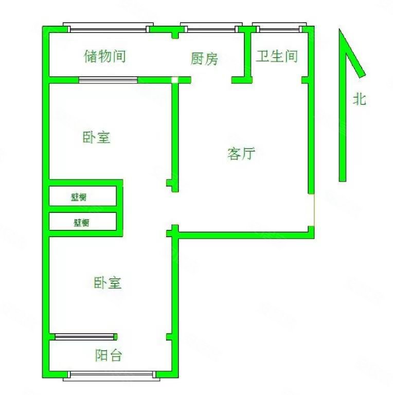 陈庄开关厂宿舍2室1厅1卫72.49㎡南北51万