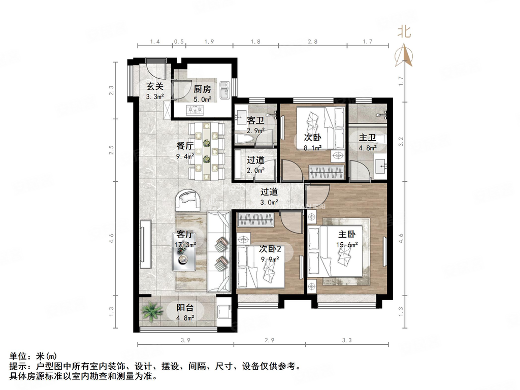 保利天禧户型图图片