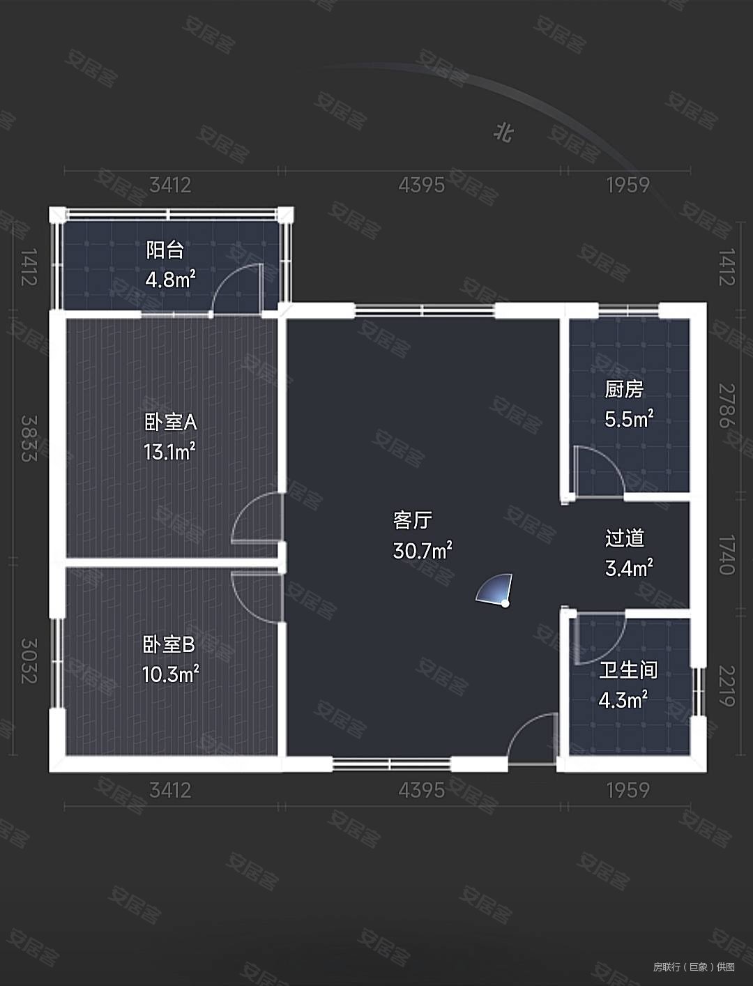 613家属院2室2厅1卫92.81㎡南北76万