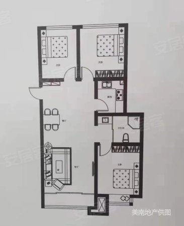 陈家河小区(南区B区)3室2厅1卫109㎡南北60万