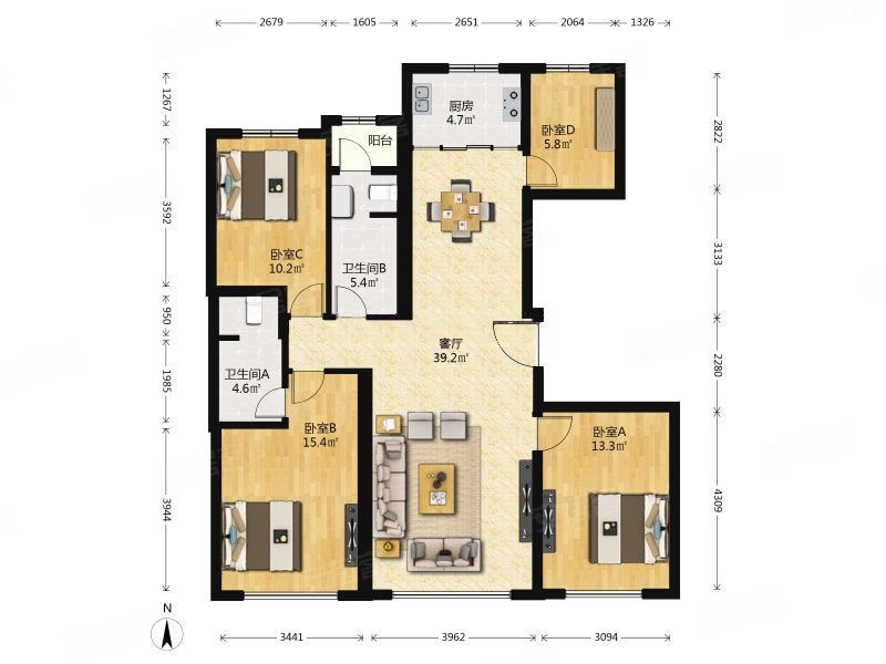 西山燕庐(东区) 电梯房 梧桐苑 出行方便 临地铁 双卫格局