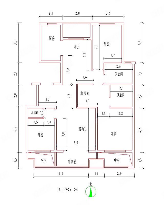 南区金尊府纯洋房中间楼层三室2卫南北通透各出各税