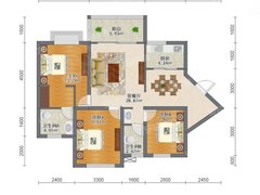 成都青白江凤凰新城凤凰1号 3室2厅2卫出租房源真实图片