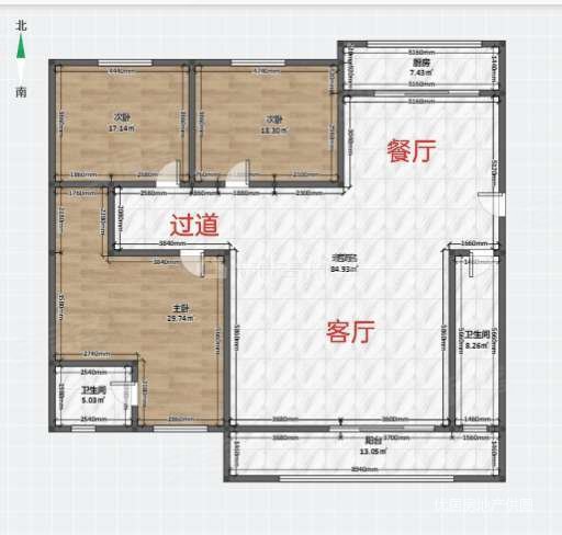 襄樊市公安局樊城区分局松鹤路家属院3室2厅2卫160㎡南北135万