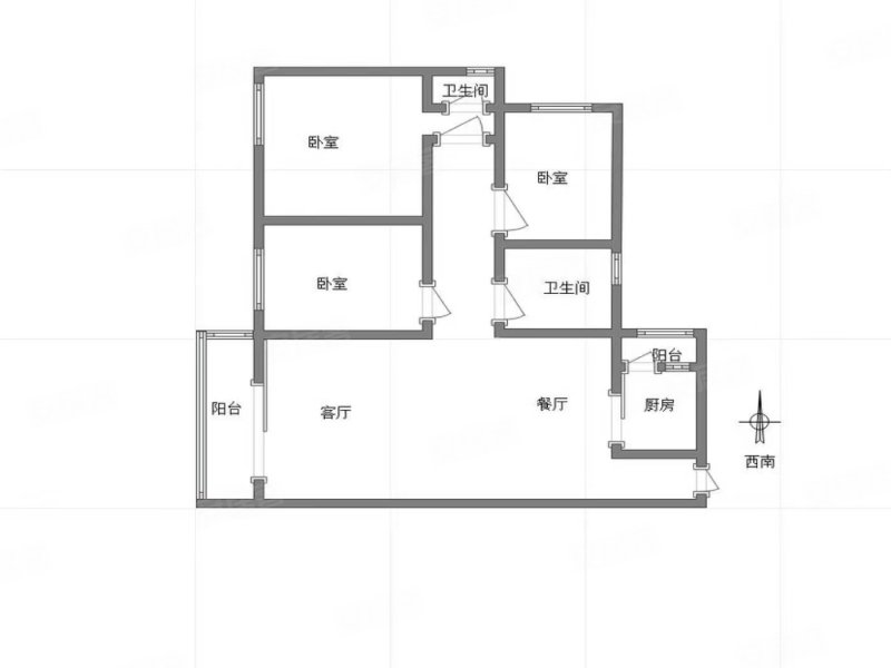 保利拾光年一期3室2厅2卫93㎡南北103万