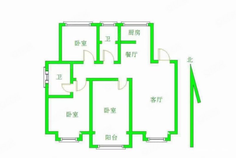 锦城苑3室2厅2卫113㎡南北68.9万