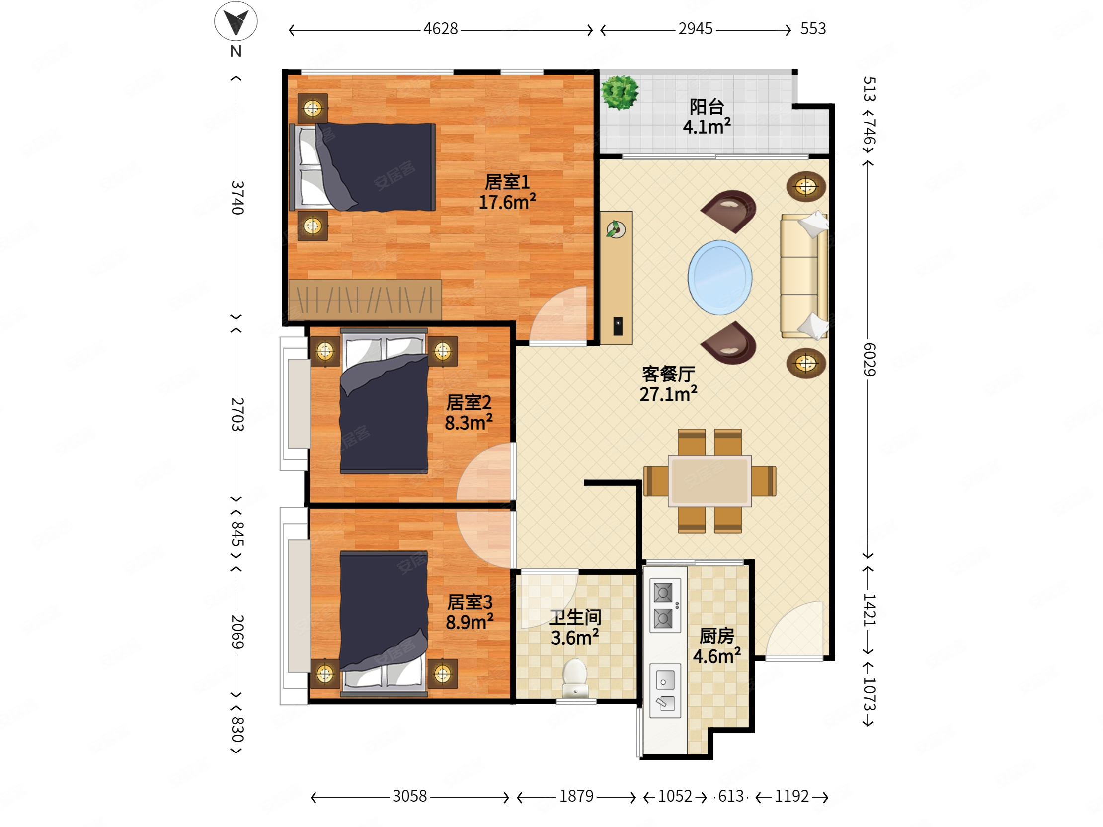 长圳社区品质小区 勤诚达一期 精装三房