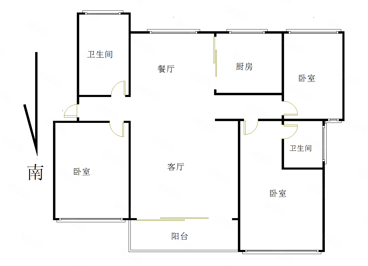 天逸湾花园南北通透高楼层采光充足密度低正规商品房