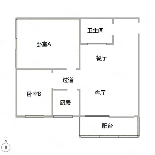 雅怡居 2 房 52 方,雅怡居二手房,166万,2室1厅,1卫,52平米-广州安居