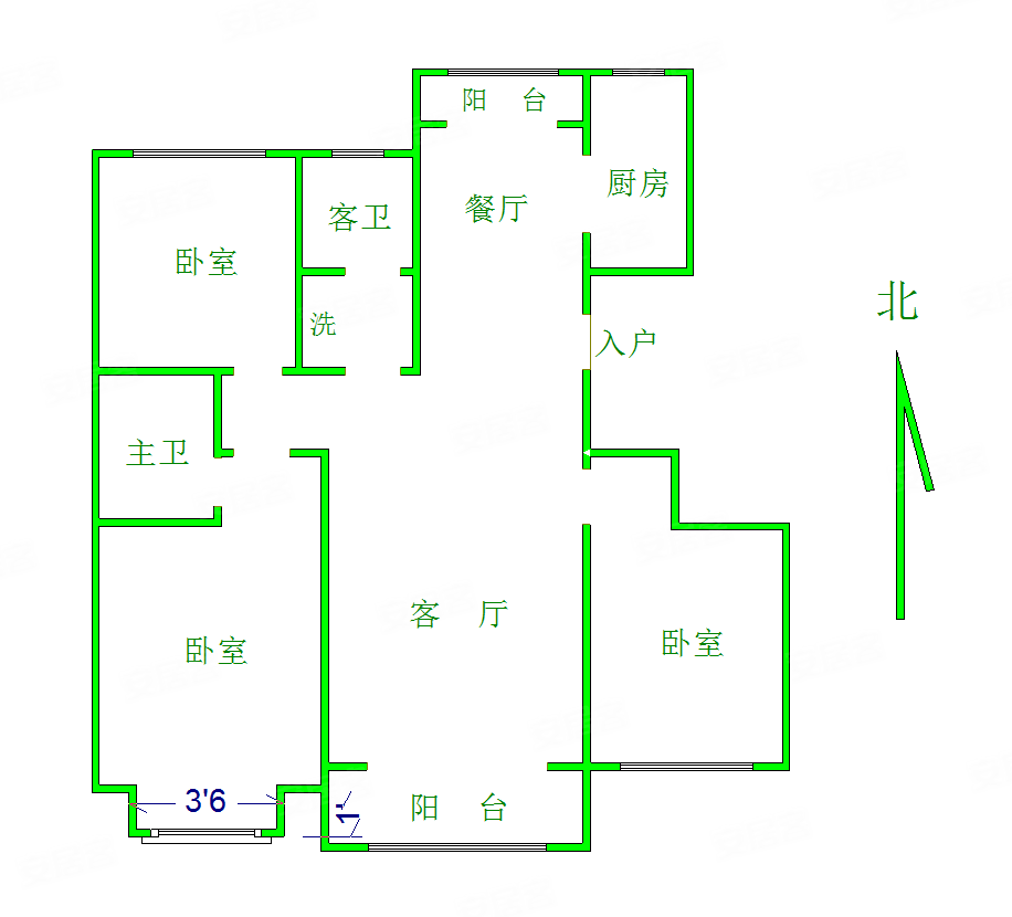 联合云东府二手房,138万,3室2厅,2卫,135平米-济南安居客