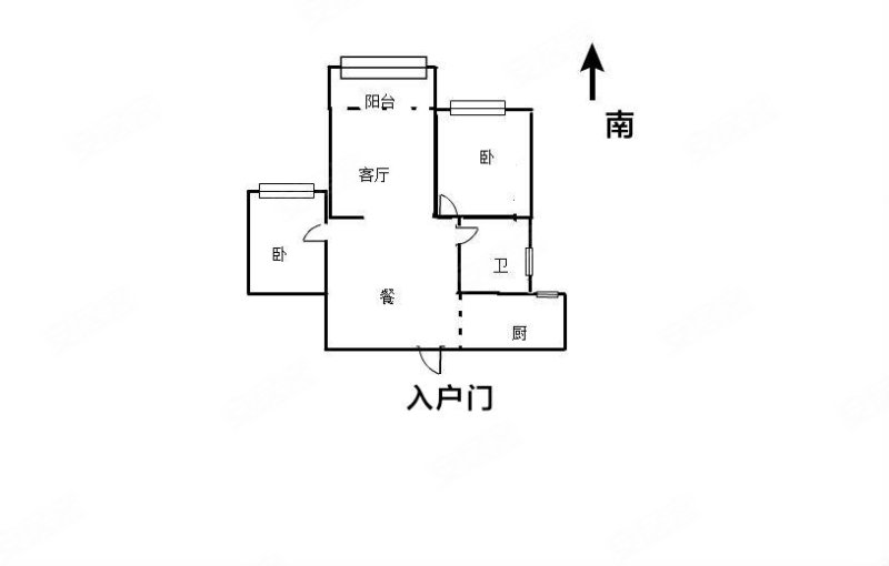 名将花园2室2厅1卫74㎡南北42万