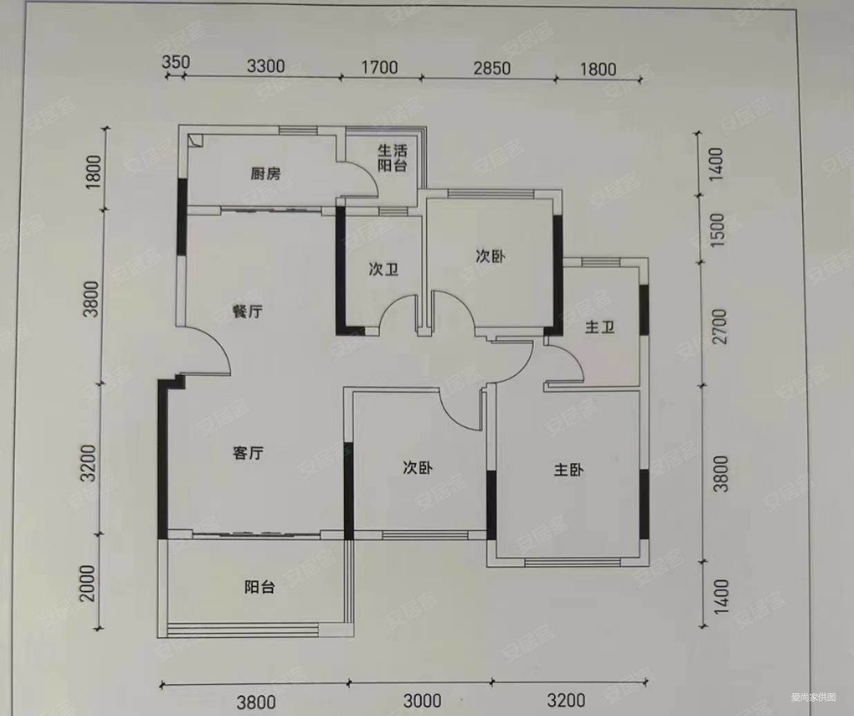 天誉合府6室2厅3卫168㎡南北122万