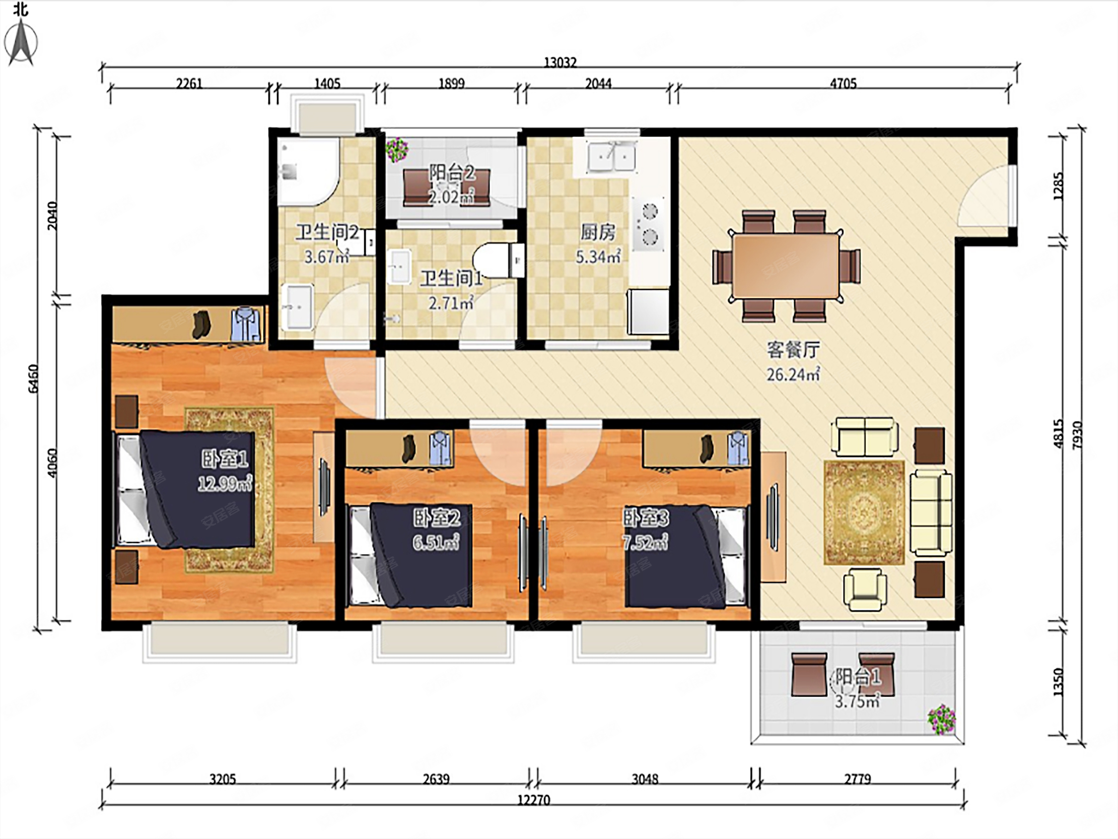 全南三房,星河物业,高楼层视野看香港!