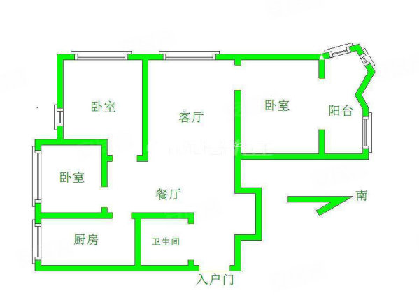 万家灯火城市广场3室2厅1卫111.8㎡南62万