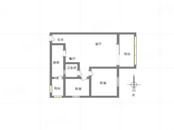 船舶云湖绿岛2室2厅1卫86.56㎡南62万