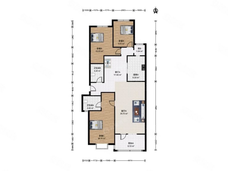 7号线万盛东 桃花岛 南北户型 低楼层 看房随时