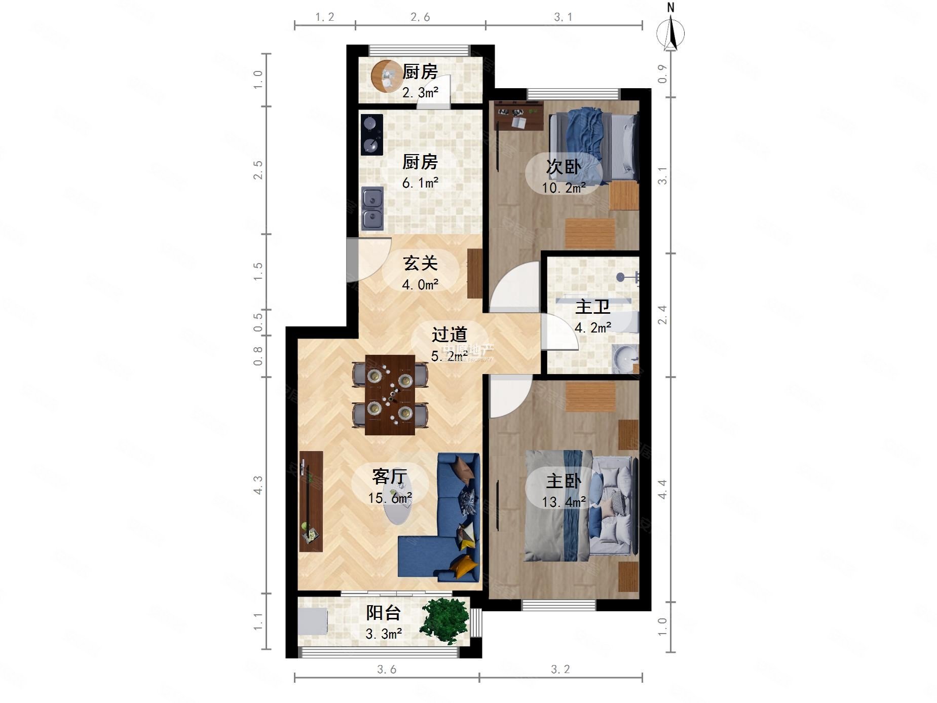 碧春园低楼层标准h户型精装修随时看房红桥房本红桥