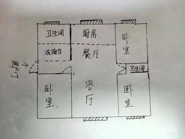 康馨苑3室2厅2卫109.3㎡南北71.3万