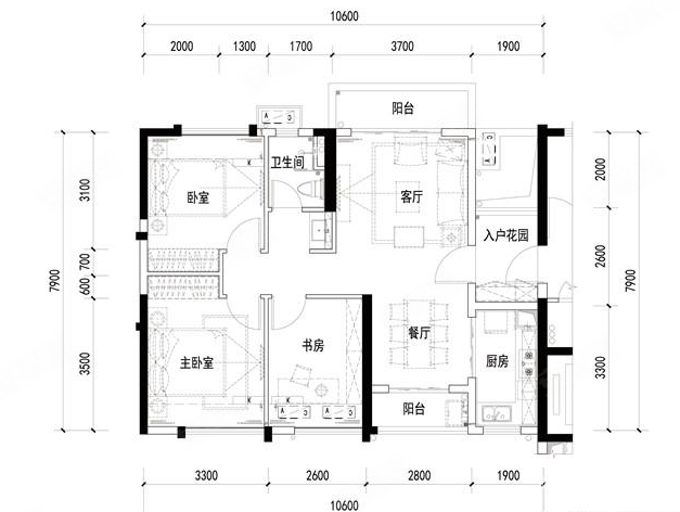 万科城市花园双阳台南北户型出售