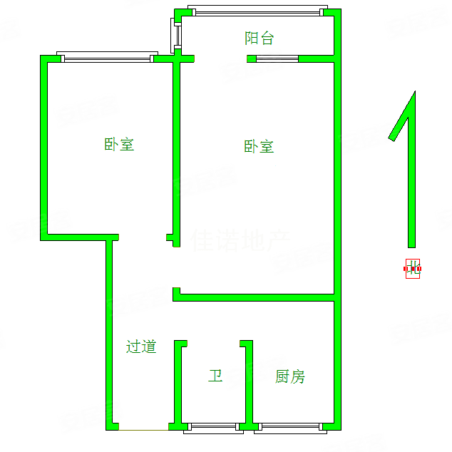 光洁里2室0厅1卫57.89㎡东北465万