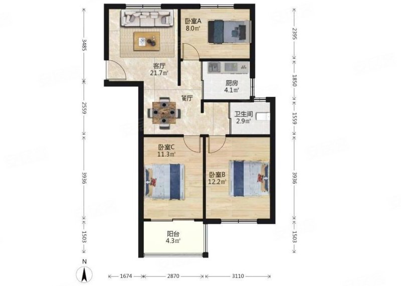 精装修.楼层好.采光明亮