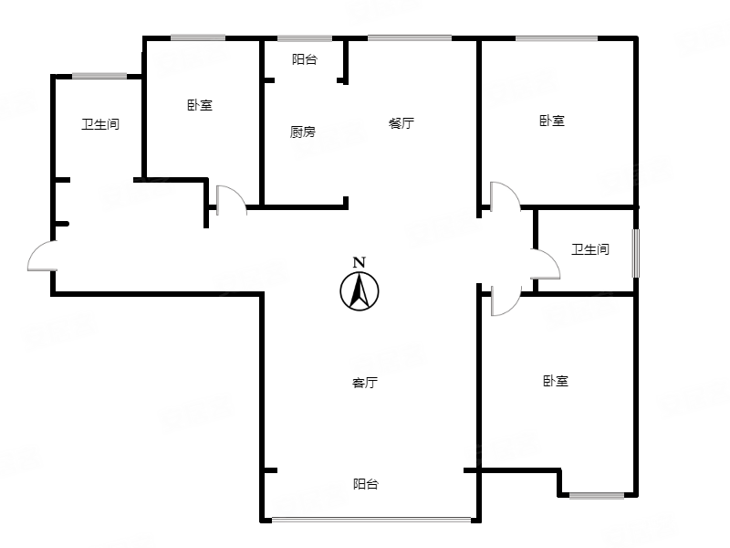 金品时代3室2厅2卫142㎡南北129.9万