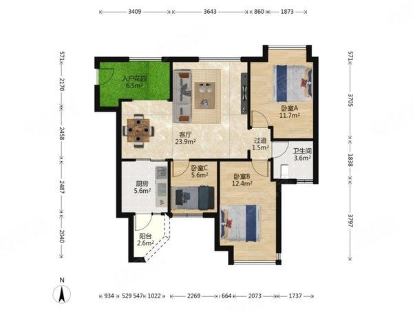 广州荔湾滘口雅居乐天际715可以望江三层复式3室2厅3卫配套齐全精装修