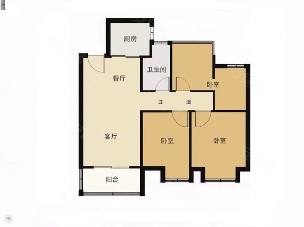 公元天下3室2厅1卫97.25㎡南北155万