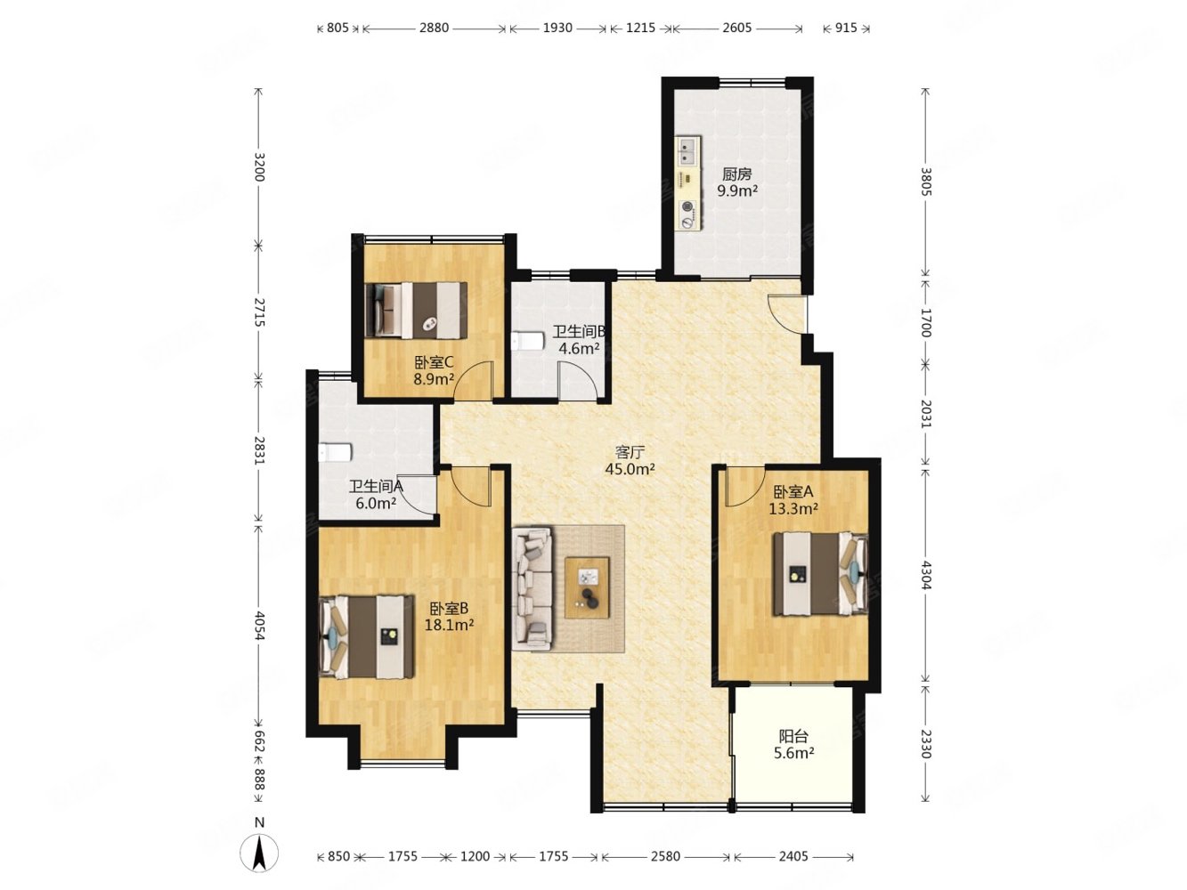 地铁口 总高6楼洋房 自住装修 可伶包入住 房东急售,华宇观澜华府二手