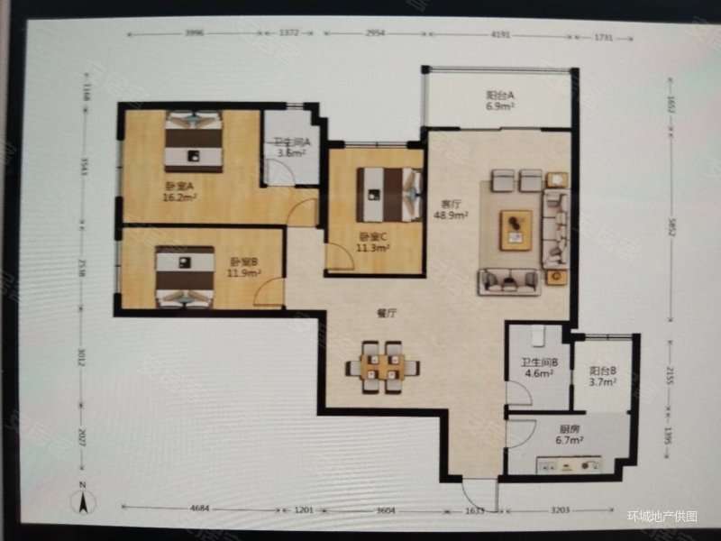 海伦国际精装三房业主急售