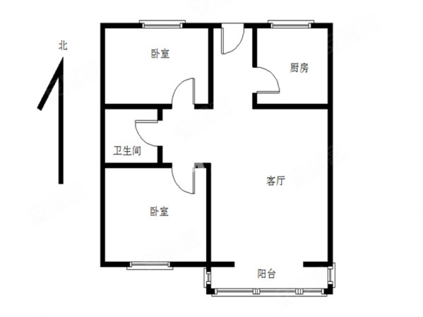 禹洲新村2室2厅1卫70.67㎡南北215万