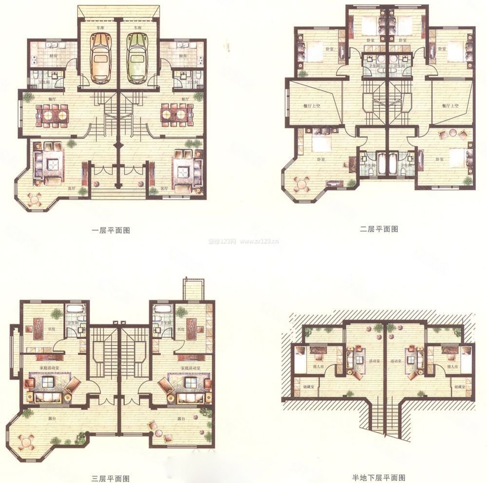 金色森林(别墅)4室2厅4卫245㎡南北1560万