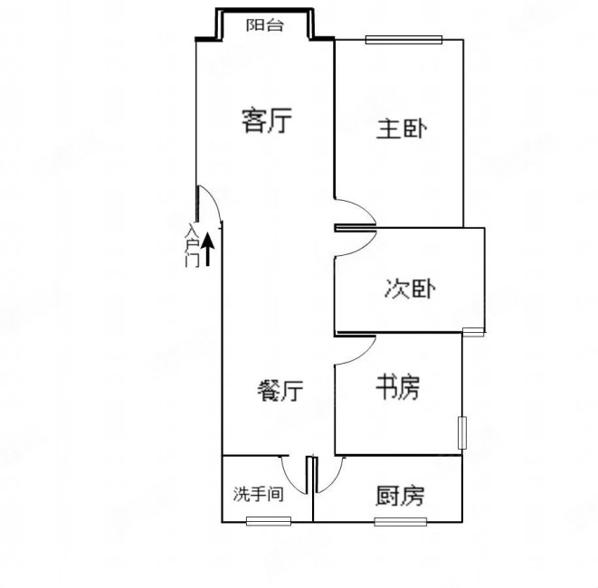 瑞鑫名居3室2厅1卫111.78㎡南北20万