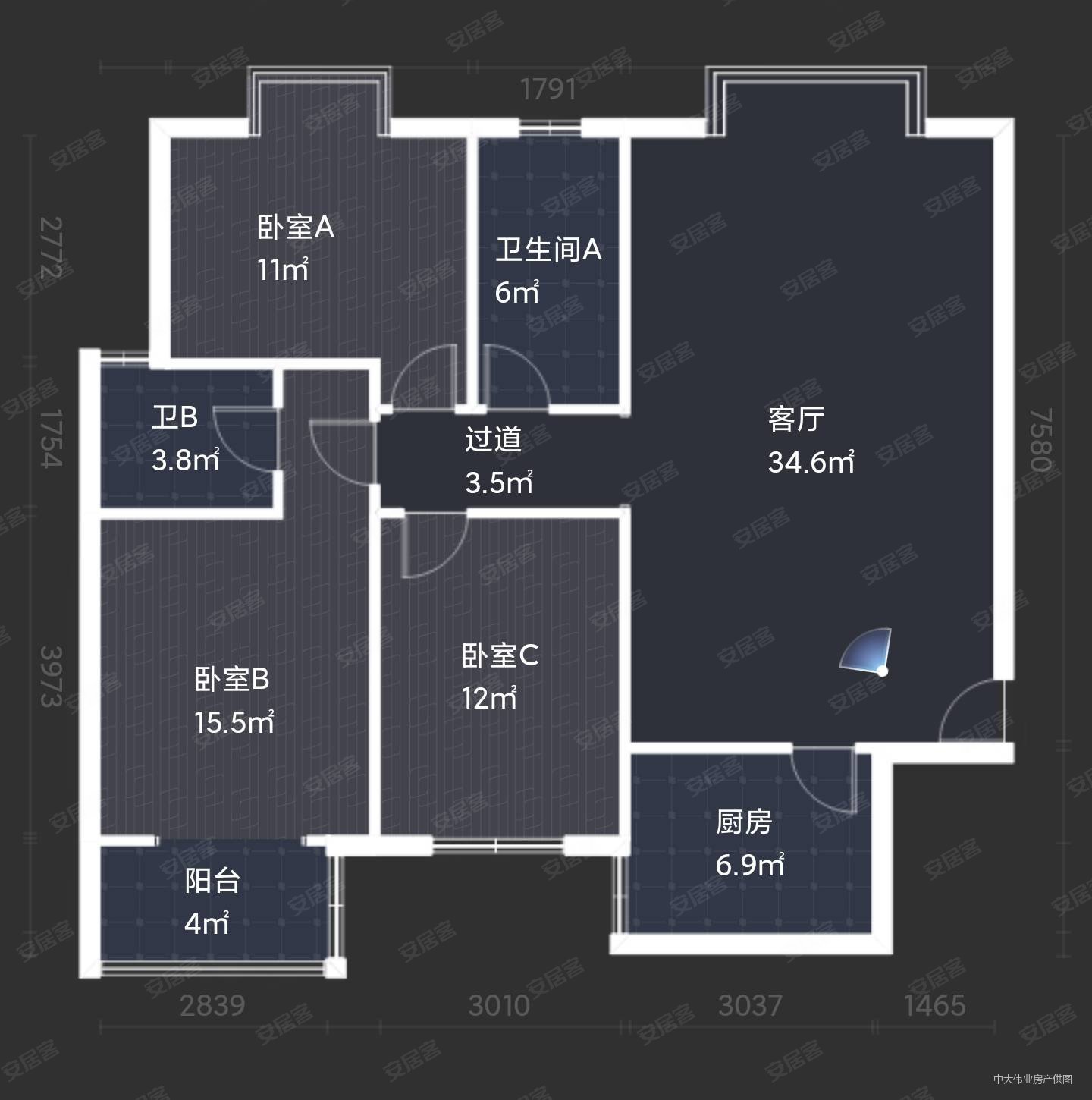 学林雅苑(长安)3室2厅2卫123㎡南北132万