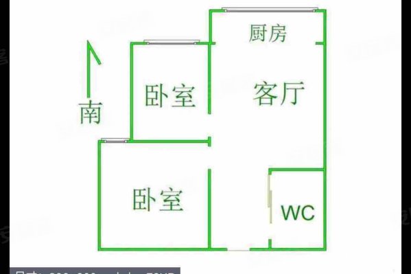 五州帝景青年城2室1厅1卫75㎡南38万