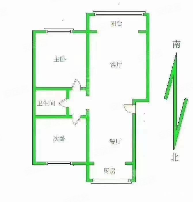 花园小区2室1厅1卫76㎡南北45万