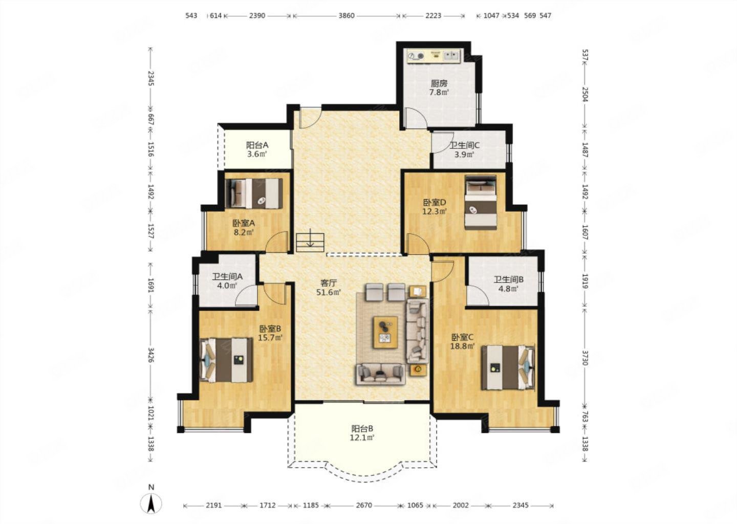 降价急售怡翠花园近地铁改善4房格局靓望小区园林