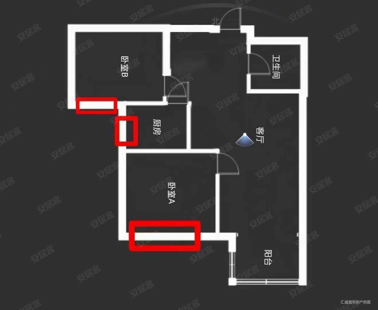 金通阳光苑(北区)2室1厅1卫66㎡南235万