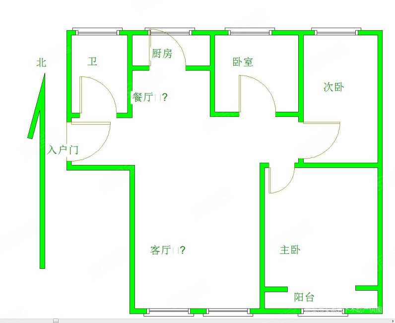 玉璟花园2室2厅1卫105㎡南北36.6万