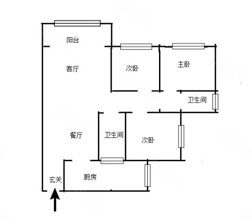 水井花园A区3室2厅2卫121.61㎡东43万