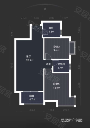 龙记帝景湾2室2厅1卫87㎡西南110万