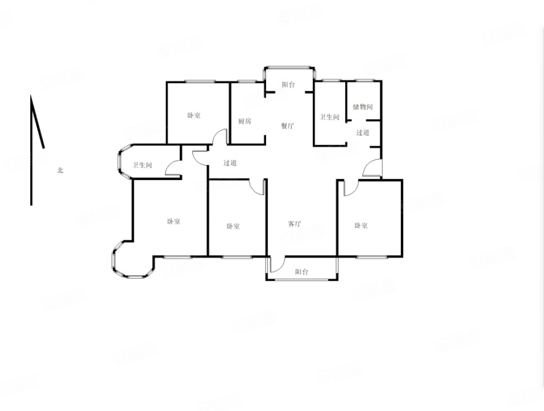 新多层4楼大平层送储藏室1梯2户金都花园