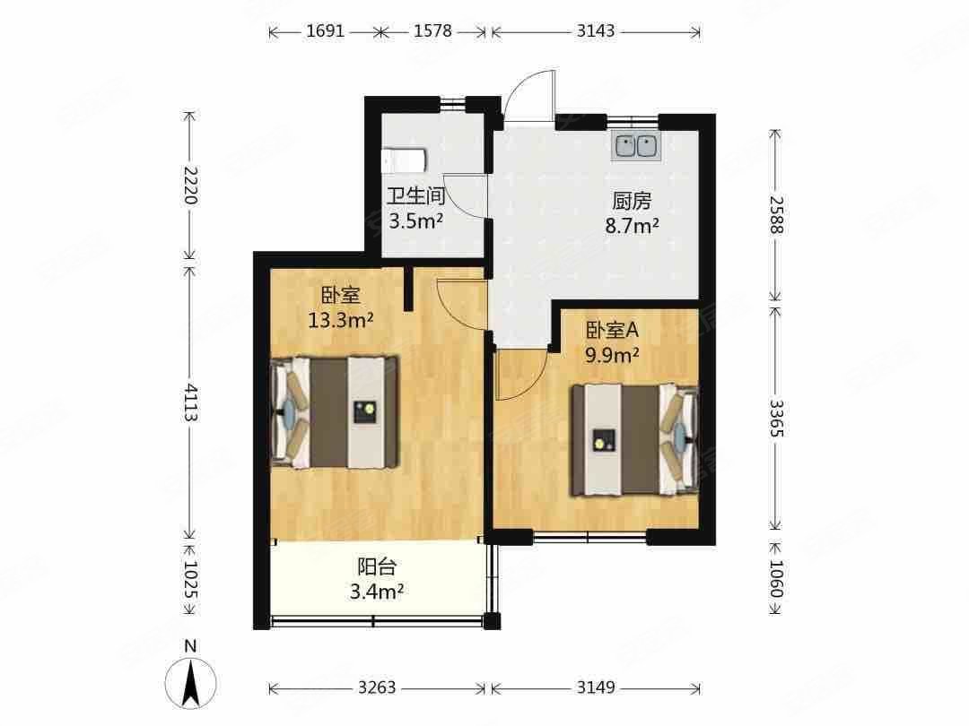 梅园三街坊福外建平双一梯队满五年税少精装修房东诚售