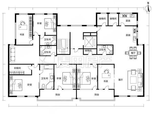 北京海淀万柳万城华府玺园南北通透 5室2厅  万城华府玺园出租房源