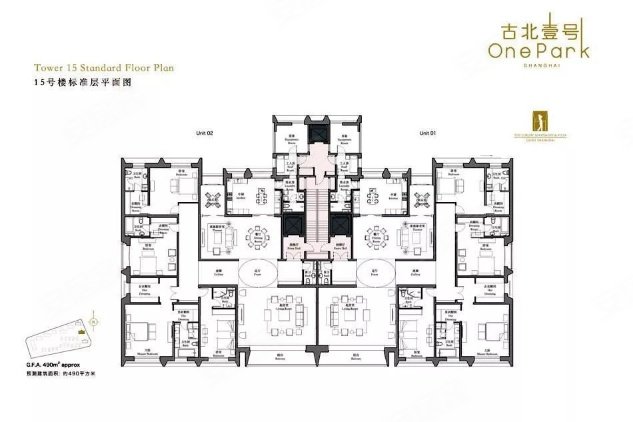 古北壹号急售空间巨大视野采光好一梯一户