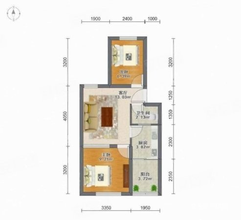 义宾小区(北区)2室1厅1卫58㎡南北174.8万