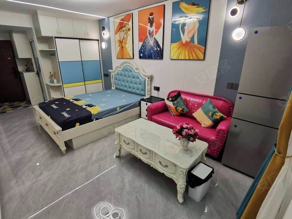 一号线动物园站 轻奢风精装40平大开间 利用空间大出租房源真实图片